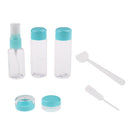 Plastic Refillable Travel Bottles Cream Jars Set for Shower Gel Shampoo Lotion Container Blue
