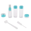 Plastic Refillable Travel Bottles Cream Jars Set for Shower Gel Shampoo Lotion Container Blue