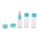 Plastic Refillable Travel Bottles Cream Jars Set for Shower Gel Shampoo Lotion Container Blue