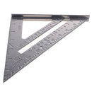 7'' Aluminum Alloy Speed Square Combination Triangle Metric Ruler Carpenter's Woodworking Processing Protractor Miter Framing