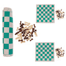 Portable Chess with Roll up Chessboard for Travel Camp Toys 16.92 x 3.14inch M