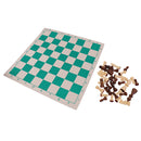 Portable Chess with Roll up Chessboard for Travel Camp Toys 13.77 x 3.14inch Small