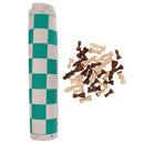 Portable Chess with Roll up Chessboard for Travel Camp Toys 13.77 x 3.14inch Small