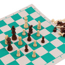 Portable Chess with Roll up Chessboard for Travel Camp Toys 13.77 x 3.14inch Small