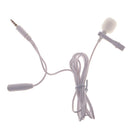 Omnidirectional Mic Microphone with Tie Collar Shirt Clip for Speech Lectures Teaching White