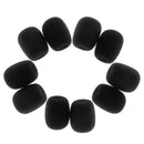 10 Pieces Small Lapel Tie Microphone Sponges Protection Cover 28 x 22 x 8mm Black