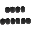 10 Pieces Small Lapel Tie Microphone Sponges Protection Cover 28 x 22 x 8mm Black