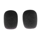 10 Pieces Small Lapel Tie Microphone Sponges Protection Cover 28 x 22 x 8mm Black