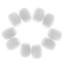 10 Pieces Small Lapel Tie Microphone Sponges Protection Cover 1.1 x 0.86 x 0.31inch White