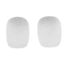 10 Pieces Small Lapel Tie Microphone Sponges Protection Cover 1.1 x 0.86 x 0.31inch White