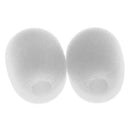 10 Pieces Small Lapel Tie Microphone Sponges Protection Cover 1.1 x 0.86 x 0.31inch White