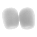 10 Pieces Small Lapel Tie Microphone Sponges Protection Cover 1.1 x 0.86 x 0.31inch White