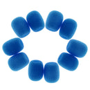 10 Pieces Small Lapel Tie Microphone Sponges Protection Cover 1.1 x 0.86 x 0.31inch Blue