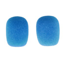 10 Pieces Small Lapel Tie Microphone Sponges Protection Cover 1.1 x 0.86 x 0.31inch Blue