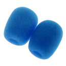 10 Pieces Small Lapel Tie Microphone Sponges Protection Cover 1.1 x 0.86 x 0.31inch Blue