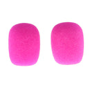 10 Pieces Small Lapel Tie Microphone Sponges Protection Cover 1.1 x 0.86 x 0.31inch Fushcia