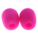 10 Pieces Small Lapel Tie Microphone Sponges Protection Cover 1.1 x 0.86 x 0.31inch Fushcia