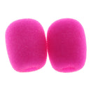 10 Pieces Small Lapel Tie Microphone Sponges Protection Cover 1.1 x 0.86 x 0.31inch Fushcia
