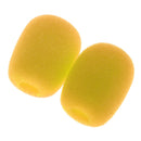 10 Pieces Small Lapel Tie Microphone Sponges Protection Cover 1.1 x 0.86 x 0.31inch Yellow