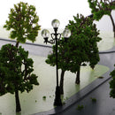 3 Pieces 1:72 HO OO Scale Model Railway Layout Trinal Head Lamppost Lights Street Courtyard Lamp DIY Kids Toys