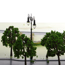 Pack of 2 Pieces 1:64 S Scale Model Railway Layout Lights Lamppost Dual Head Street Courtyard Lamp Toys Kids Gift DIY 8.5cm/3.34
