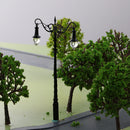 Pack of 2 Pieces 1:64 S Scale Model Railway Layout Lights Lamppost Dual Head Street Courtyard Lamp Toys Kids Gift DIY 8.5cm/3.34