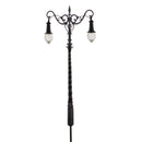 Pack of 2 Pieces 1:64 S Scale Model Railway Layout Lights Lamppost Dual Head Street Courtyard Lamp Toys Kids Gift DIY 8.5cm/3.34