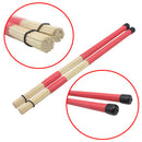Portable 1 Pair of Drum Brushes Sticks Bamboo Rods for Percussion Instruments Drum Parts 15.74inch