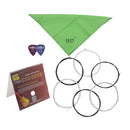 Portable 6 Guitar Pieces Strings 1 Piece Polishing Cloth Set for Classical Guitar Parts with 2 Pieces Picks