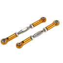 Set of 2 Pieces SLA013 Front Rear Servo Links Linkage Rod for 1/10 RC Car Toys TRAXXAS SLASH 4x4 Accessory Gold