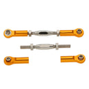 Set of 2 Pieces SLA013 Front Rear Servo Links Linkage Rod for 1/10 RC Car Toys TRAXXAS SLASH 4x4 Accessory Gold