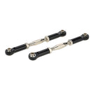 Set of 2 Pieces Black Aluminium Alloy Front Rear Steering Servo Links for 1/10 RC Hobby Cars Toys Replacement DIY