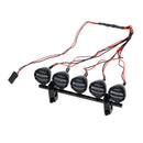 RC Roof Mounted LED Light Bar Set 5 Spotlight for 1/10 RC Rock Crawler Car Truck Durable