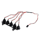 RC Roof Mounted LED Light Bar Set 5 Spotlight for 1/10 RC Rock Crawler Car Truck Durable