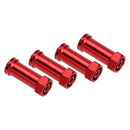 4 pieces Alloy SLA010 Wheel Hex Drive Extension Adapter for TRAXXAS SLASH 4x4 Red