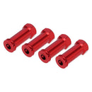 4 pieces Alloy SLA010 Wheel Hex Drive Extension Adapter for TRAXXAS SLASH 4x4 Red