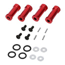 4 pieces Alloy SLA010 Wheel Hex Drive Extension Adapter for TRAXXAS SLASH 4x4 Red