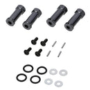 4 pieces Alloy SLA010 Wheel Hex Drive Extension Adapter for TRAXXAS SLASH 4x4 Black