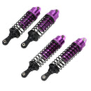 Set of 4 Pieces Aluminum Alloy Front Rear Shock Absorbers Damper for 1:10 RC Car Toys Traxxas Slash 4x4 Upgrade Parts Purple DIY
