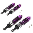Set of 4 Pieces Aluminum Alloy Front Rear Shock Absorbers Damper for 1:10 RC Car Toys Traxxas Slash 4x4 Upgrade Parts Purple DIY
