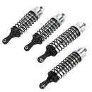 Replacement of 2 Pieces Front Shock Absorbers and 2 Pieces Rear Shock Absorbers Damper Set for RC DIY 1:10 Model Car Toys Silver