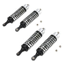 Replacement of 2 Pieces Front Shock Absorbers and 2 Pieces Rear Shock Absorbers Damper Set for RC DIY 1:10 Model Car Toys Silver