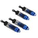 Replacement of 2 Pieces Front Shock Absorbers and 2 Pieces Rear Shock Absorbers Damper Set for RC DIY 1:10 Model Car Toys Blue