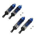 Replacement of 2 Pieces Front Shock Absorbers and 2 Pieces Rear Shock Absorbers Damper Set for RC DIY 1:10 Model Car Toys Blue