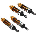 Set of 4 Pieces Aluminum Alloy Front Rear Shock Absorbers Damper for 1:10 RC Car Toys Traxxas Slash 4x4 Upgrade Parts Gold DIY