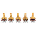 A500k Ohm Audio Mini Pots Golden Potentiometer For Electric Guitar Pack of 5