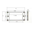2 Pieces Metal Electric Guitar Pickup Humbucker Flat Base Mounting Inside Frame 2x2mm Musical Instrument Accessories