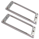 2 Pieces Silver Metal Electric Guitar Pickup Humbucker Flat Base Mounting Ring Inside Frame 4x4mm Musical Instrument Accessory