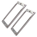 2 Pieces Silver Metal Electric Guitar Pickup Humbucker Flat Base Mounting Ring Inside Frame 4x4mm Musical Instrument Accessory