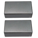 Set of 2 Pieces Black Plastic Sealed Closed Double Coil Electric Guitar Pickup Covers for Musical Instrument Accessory